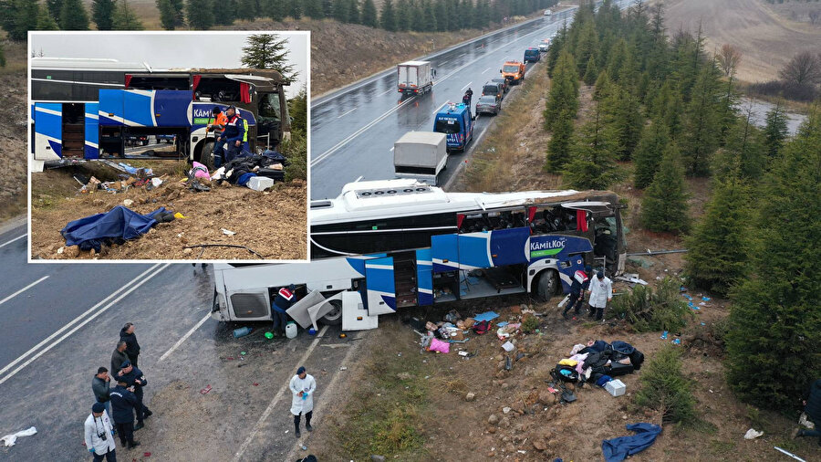 Eskişehir'de yolcu otobüsü takla attı: Ölü ve yaralılar var