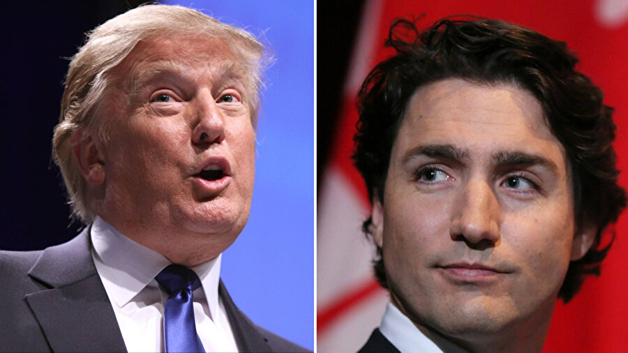 Donald Trump'ın, Justin Trudeau'ya, &quot;O zaman Kanada 51. eyalet olabilir.&quot; dediği öne sürüldü.