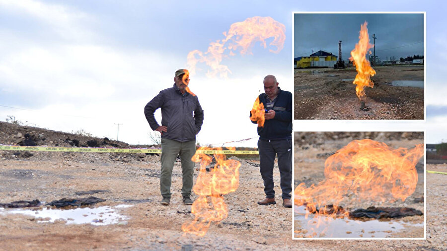 Karacabey'de fabrika inşaatı için yapılan zemin etüdü sırasında gaz bulundu. 