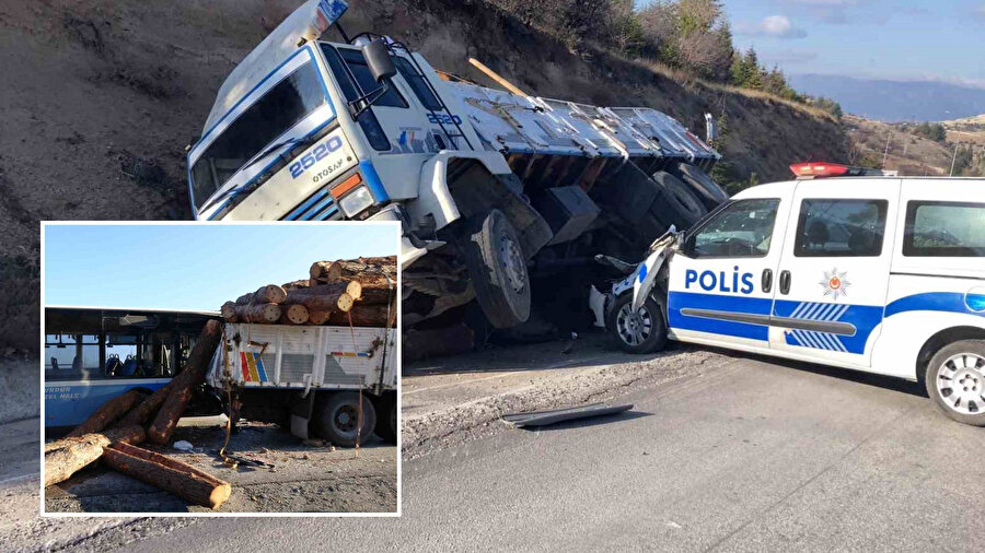 Kaza içinde kaza: 1'i polis 6 kişi yaralandı
