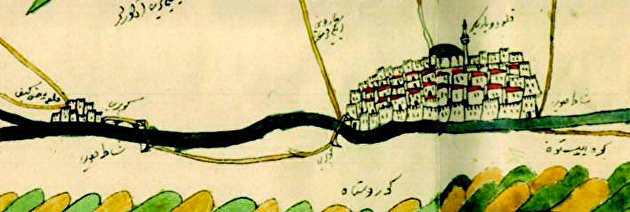 Evliyâ Çelebi tarafından çizilmiş olduğu düşünülen bu minyatürde solda Hasankeyf, sağda ise Diyarbakır gözüküyor. Dicle Nehri üzerindeki köprü, Hasankeyf'in hemen dışında, Diyarbakır'dan gelen yolun şehre girişi sırasında net bir şekilde tasvir edilmiş.