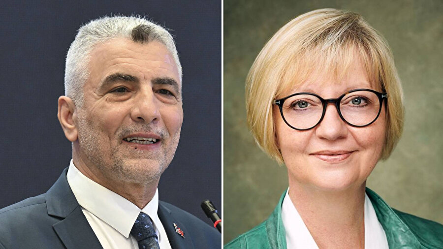 Ticaret Bakanı Ömer Bolat ile Almanya'nın Ankara Büyükelçisi Sibylle Katharina Sorg bir araya geldi.