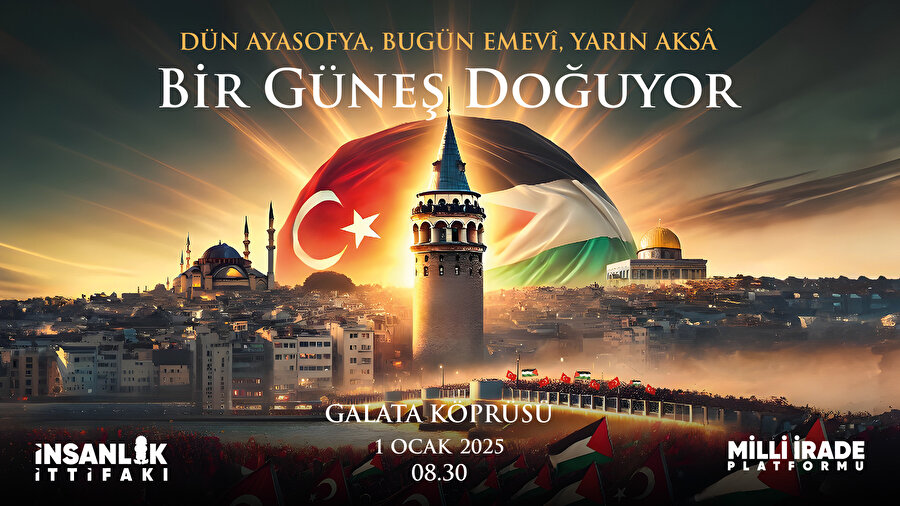 Yeni yılın ilk gününde Galata Köprüsü'nde düzenlenecek buluşma için ortak çağrı