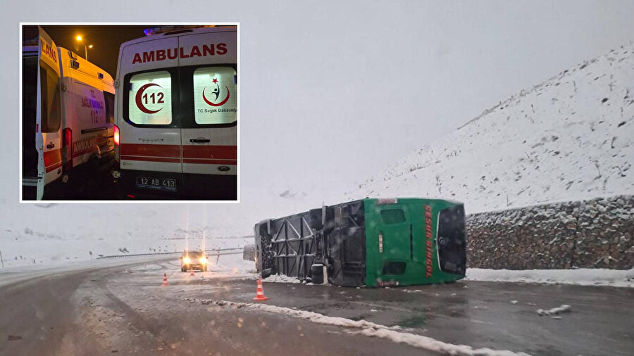 Bingöl’de yolcu otobüsü devrildi: Yeni atanan doktor ve eşi öldü