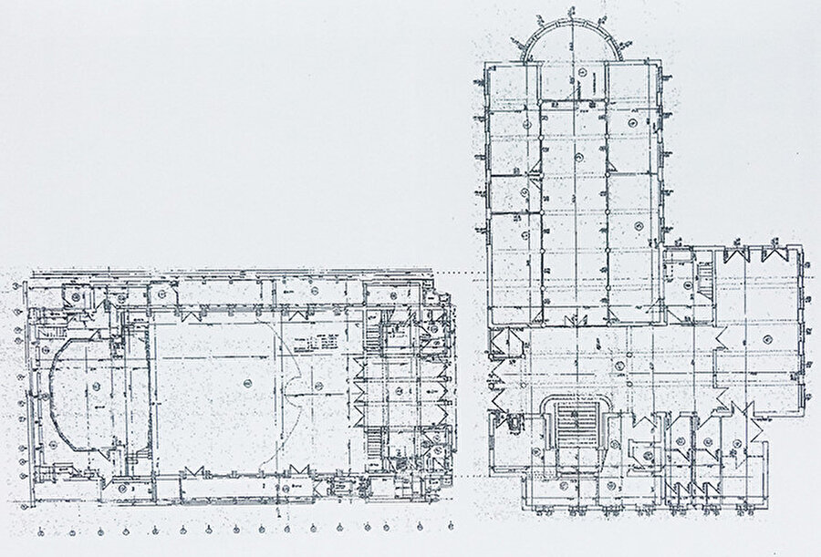 Yavuz Ulugün Arşivi’nden İzmit Halkevi’nin planı, Kaynak: Arkitera. 