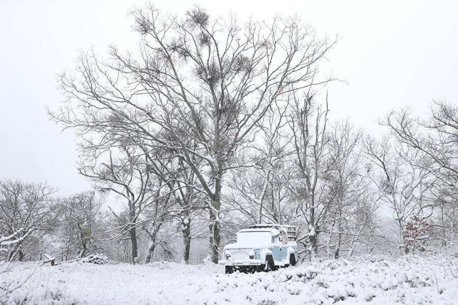 Kırklareli’nin yüksek kesimlerinde kar yağışı etkili oldu