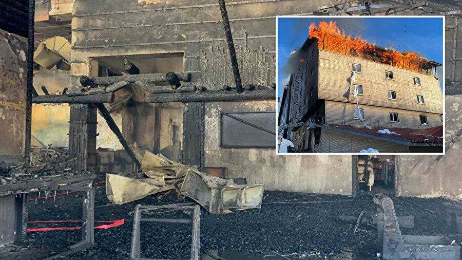 Kartalkaya yanan otel