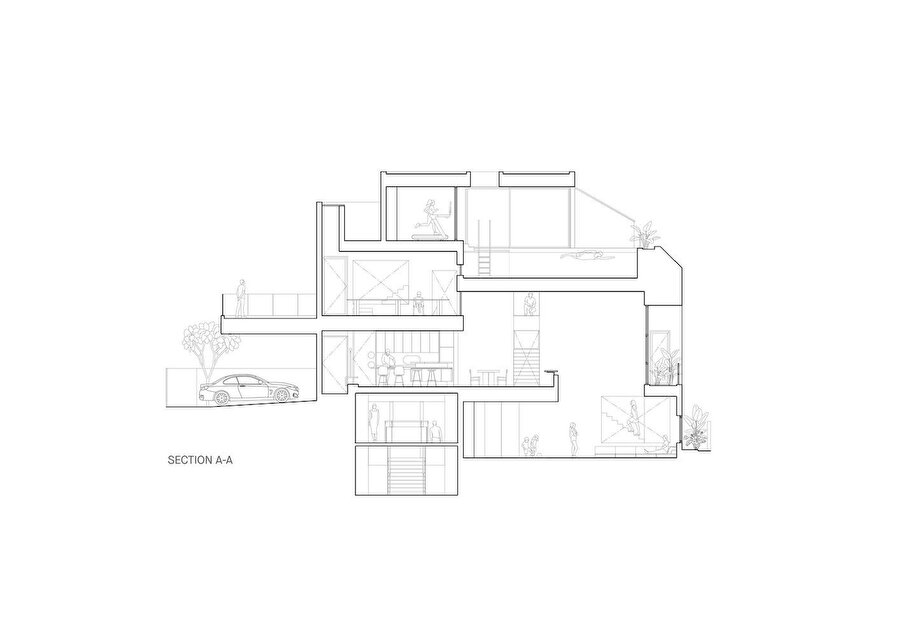 Cavern House kesiti.