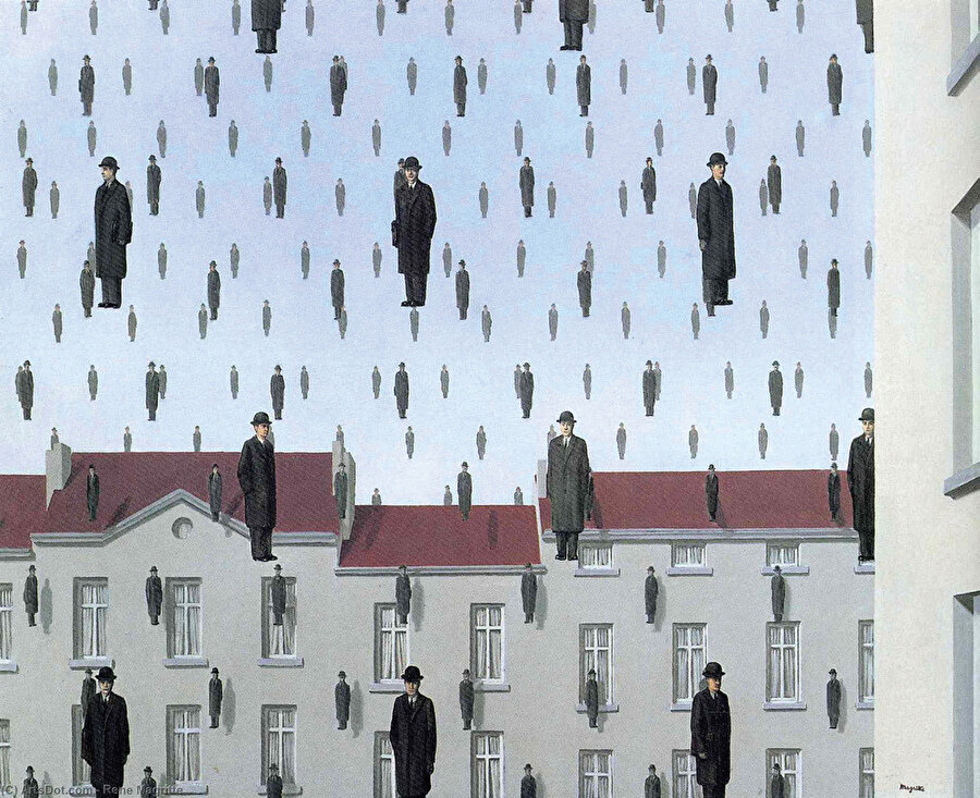 René Magritte - Golconda