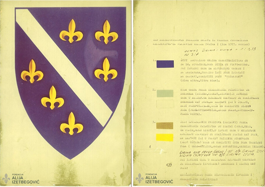 6 zambaklı bayrağın taslak çalışmaları.