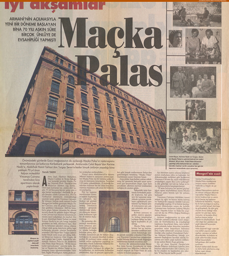 Maçka Palas’ı geçmişten bugüne Safiye Erol özelinde kıymetli isimlerle konuştuk.