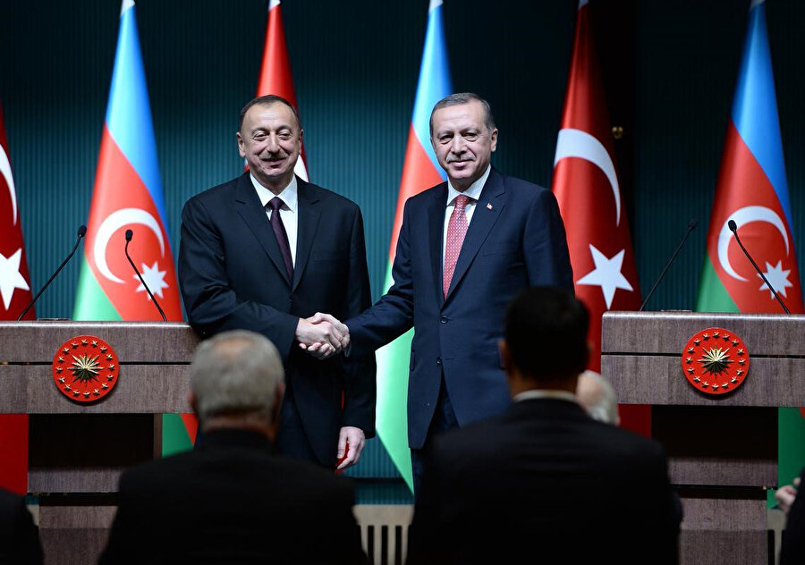 Azerbaycan Cumhurbaşkanı İlham Aliyev ve Cumhurbaşkanı Recep Tayyip Erdoğan