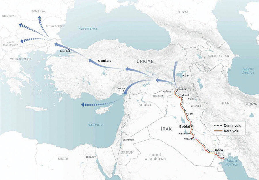 Kalkınma Yolu Projesi, Orta Doğu ülkeleri için de önemli ekonomik fırsatlar sunuyor. Bu projeyle, Irak, İran, Suudi Arabistan gibi ülkeler, Türkiye üzerinden Avrupa’ya daha hızlı ve düşük maliyetle mal taşıyabilecek.  