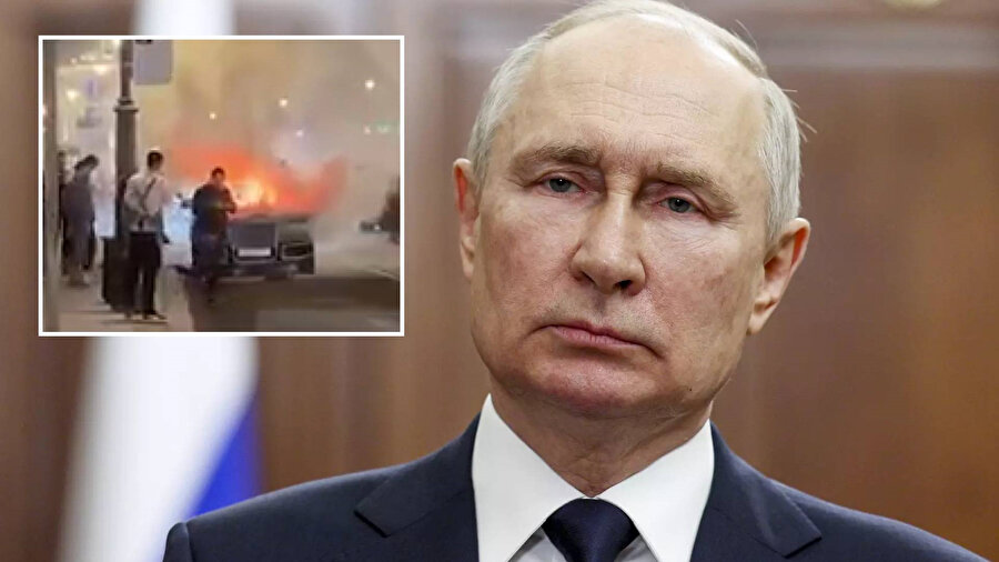 ​Rusya Devlet Başkanı Putin’e ait limuzin alev aldı