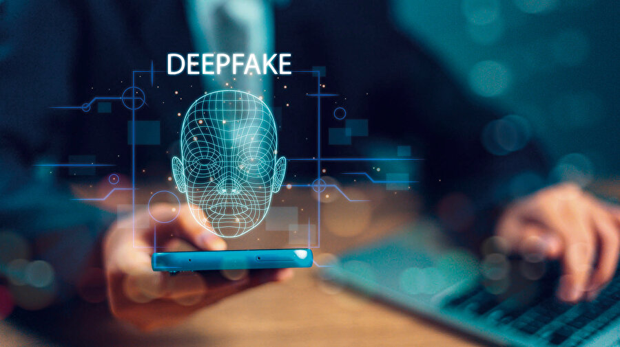  Deepfake teknolojisiyle sahte videolar ve ses kayıtları oluşturulabiliyor. 