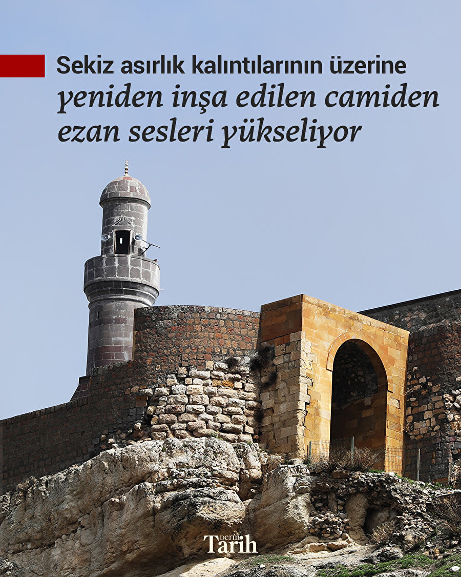 Sekiz asırlık kalıntıların üzerindeki cami