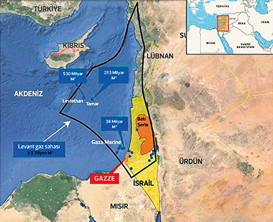 "Gazze Marine rezervleri, Batı Şeria’nın altında bulunan Meged petrol ve gaz sahası tarafından gölgede bırakılıyor."