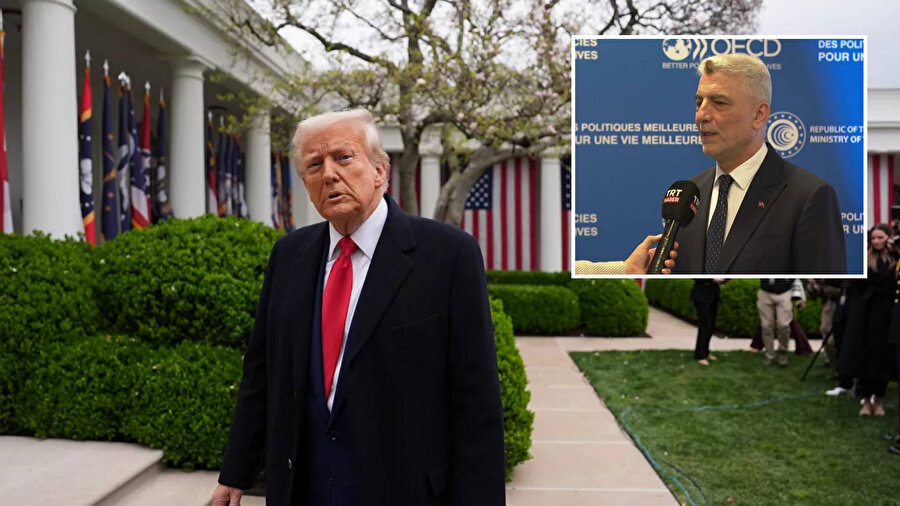 ​ABD Başkanı Donald Trump(solda) Ticaret Bakanı Ömer Bolat(sağda)