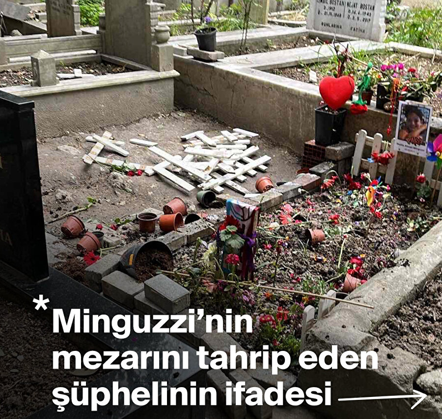 Minguzzi'nin mezarını tahrip etmişti: Ayağım takıldı sinirlendim
