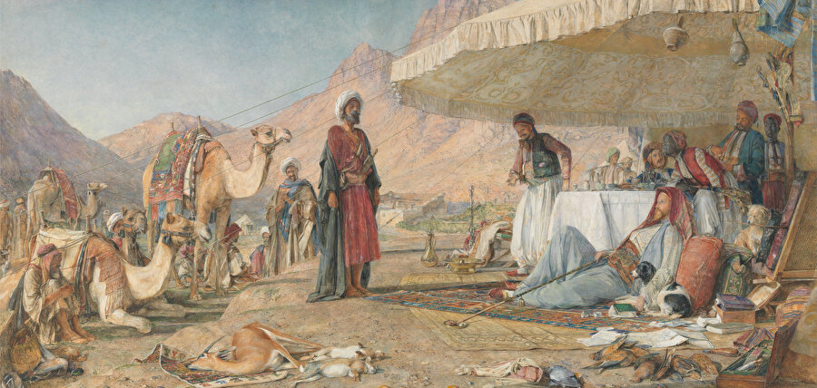 ‘Sina Dağı çölünde bir Frenk kampı’, 1842.