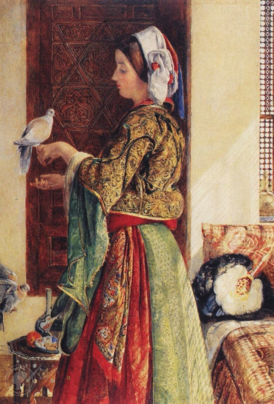 “İki güvercinli kız” Kahire, 1864.