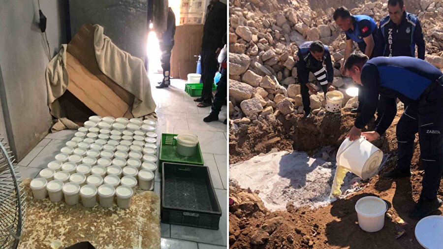 Vatandaşlara satacaklardı: Sağlıksız koşullarda üretilen 220 kilo süt ürünü imha edildi
