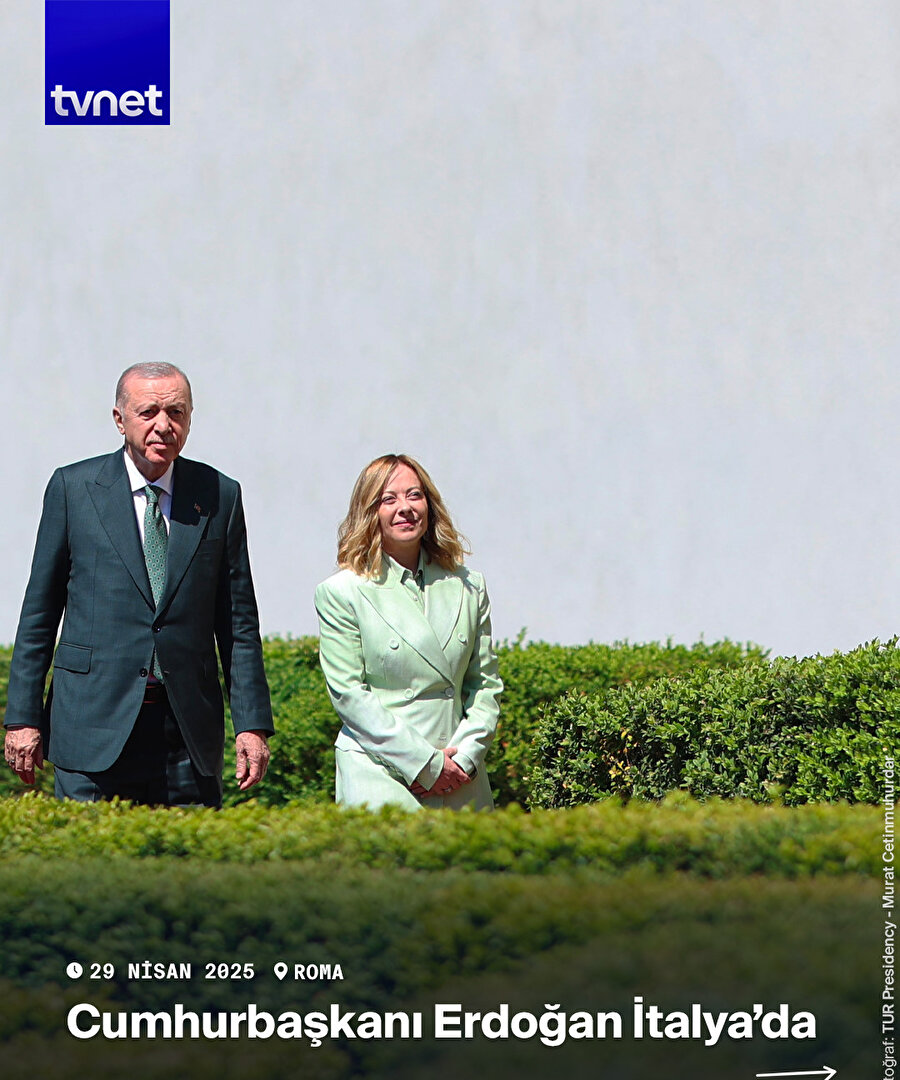 Cumhurbaşkanı Erdoğan İtalya Başbakanı Meloni ile görüştü