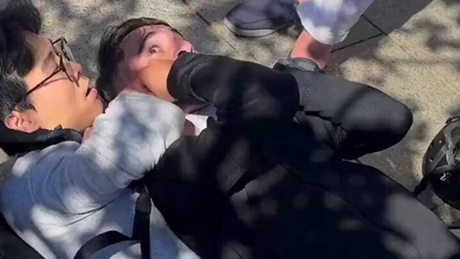 Çinli turist İspanya'da hırsızlık girişimini ustalıkla önledi