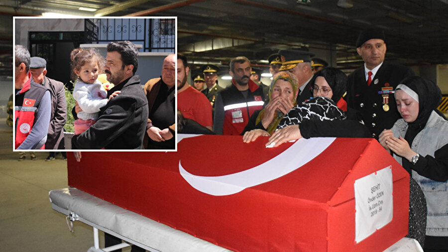 Şehit kızı babasını son kez uğurladı: Ayıcığımı gördün mü?