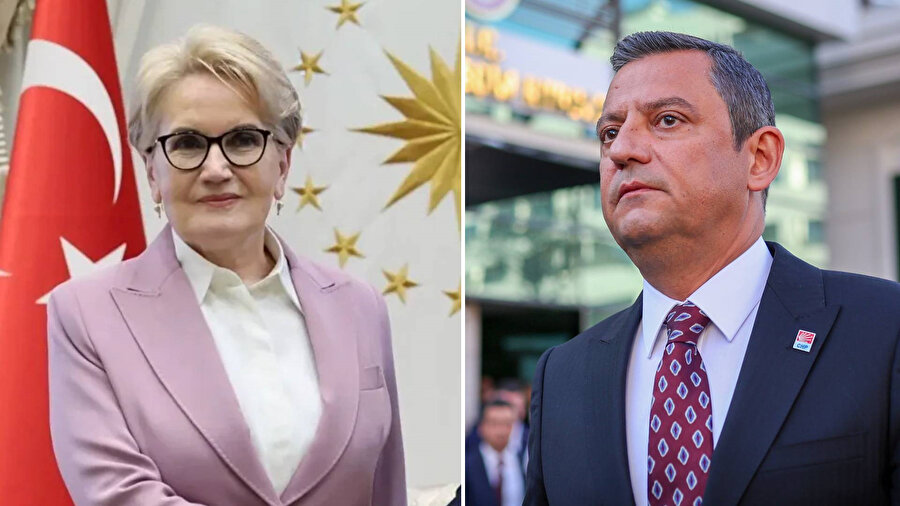 Meral Akşener ve Özgür Özel