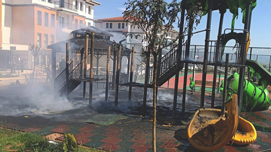 Gaziantep'te çocuk parkında yangın çıktı