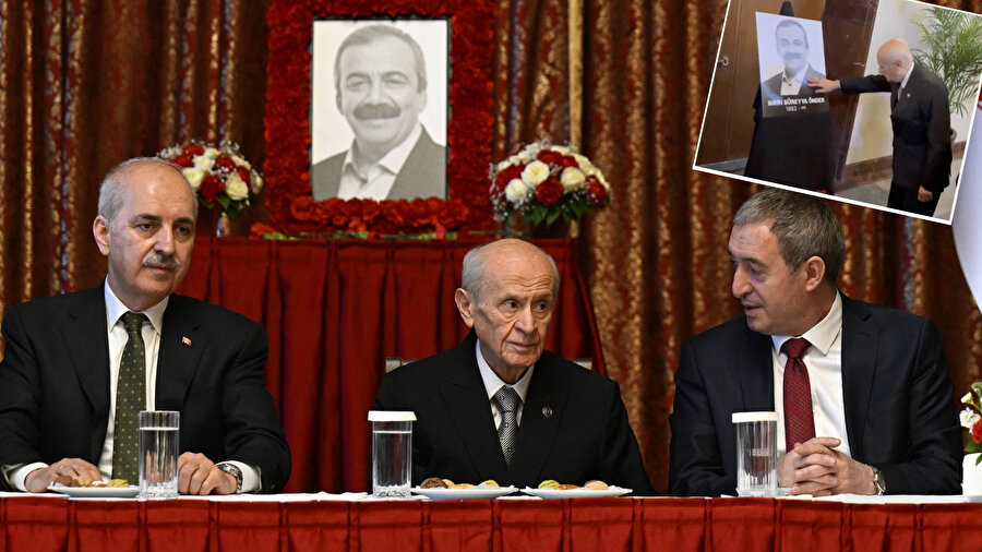 Bahçeli, 99 gün sonra Meclis'te: Sırrı Süreyya Önder için yapılan anma törenine katıldı, fotoğrafını okşadı
