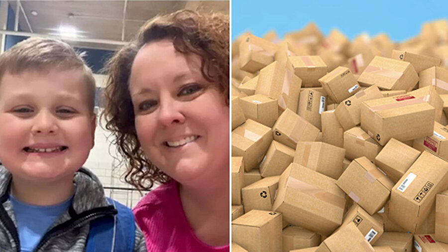 Annesinin telefonundan sipariş verdi: Kapıda kolileri gören anne şaşkınlığa uğradı