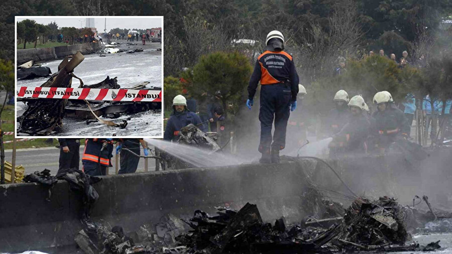 ​Büyükçekmece'de 7 kişinin öldüğü helikopter kazası
