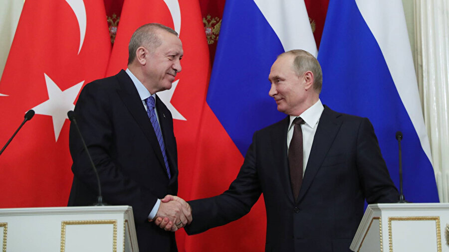 Cumhurbaşkanı Recep Tayyip Erdoğan ile Rusya Devlet Başkanı Vladimir Putin