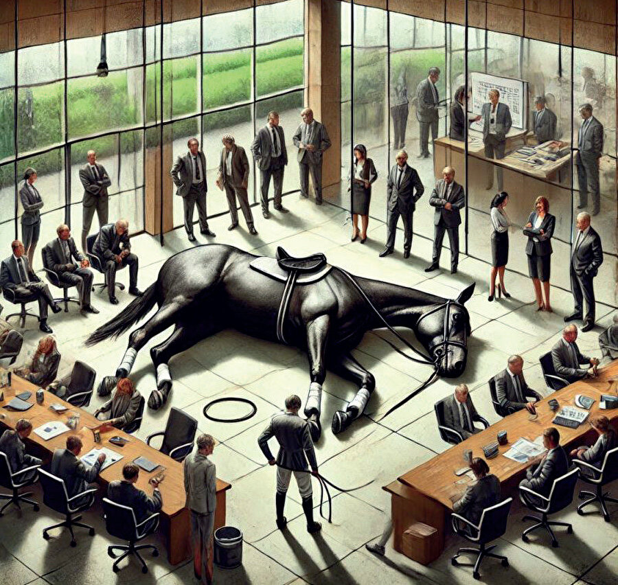 Ölü at teorisinin doğrudan birey merkezli olduğunu görmek mümkün. İnatlaşmak, çeşitli kişisel gelişim düşüncelerinin “esiri” olmak, farklıklarını göz ardı etmek...