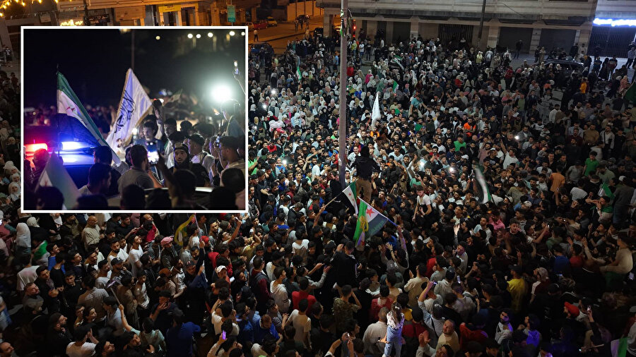 ​Suriye'de halk sokaklara döküldü.