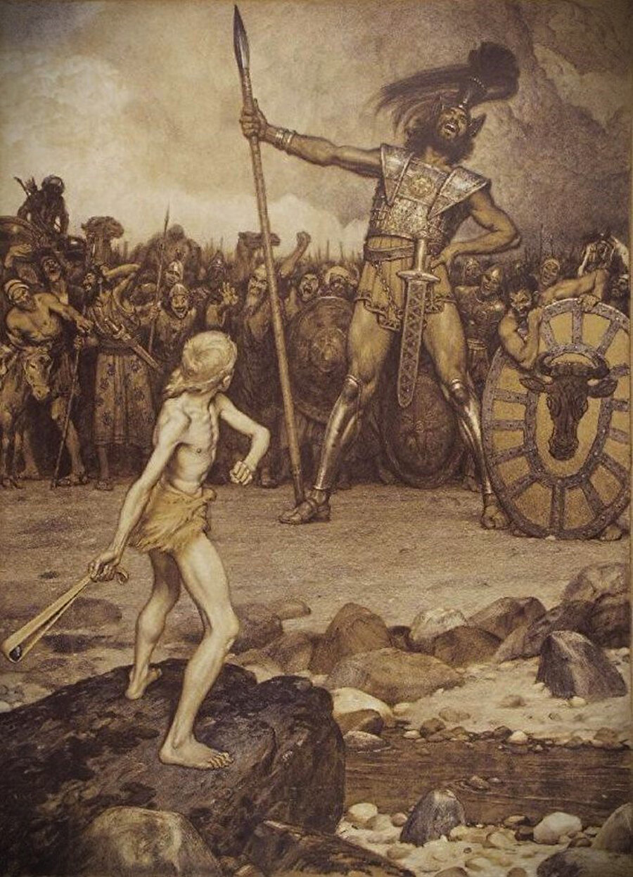 Hz. Davud, Câlût'a meydan okuduğunda, elinde sapandan başka bir şey yoktu.