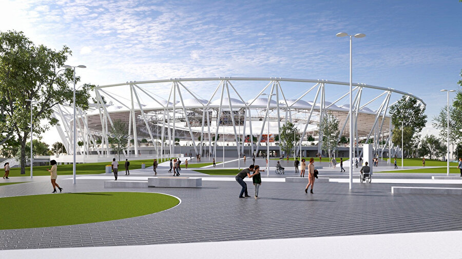 Ulusal Atletizm Merkezi 3 boyutlu çalışma görseli.