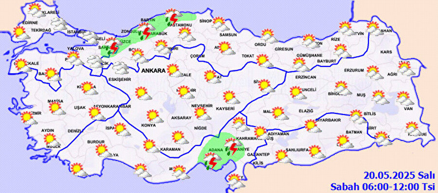 20 mayıs 2025 hava durumu