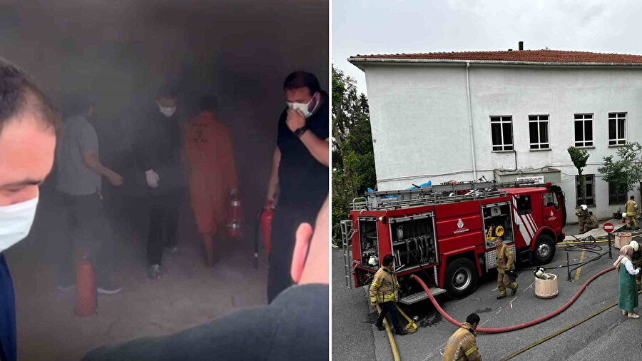 Üsküdar Devlet Hastanesinin ecza deposunda yangın