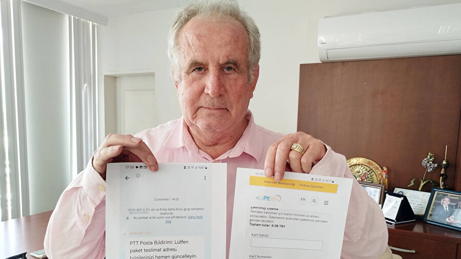 70 yaşındaki iş insanı Talip Yörükoğlu 54 bin lira dolandırıldı.