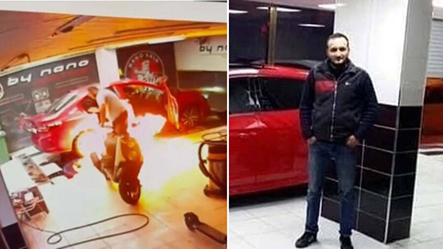 Oto yıkamacı alevlerin arasında kaldı: Kaldırıldığı hastanede hayatını kaybetti