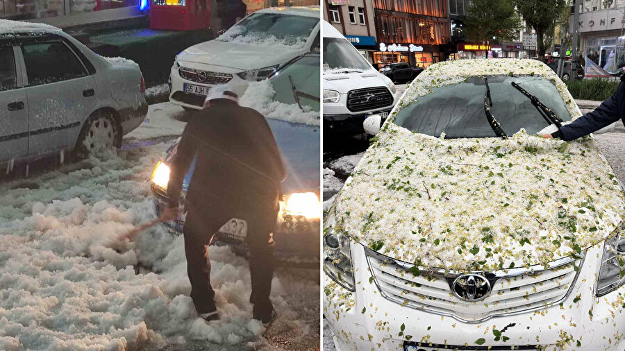 Mayısta kış yaşandı: Ardahan'da dolu yağışı hayatı felç etti