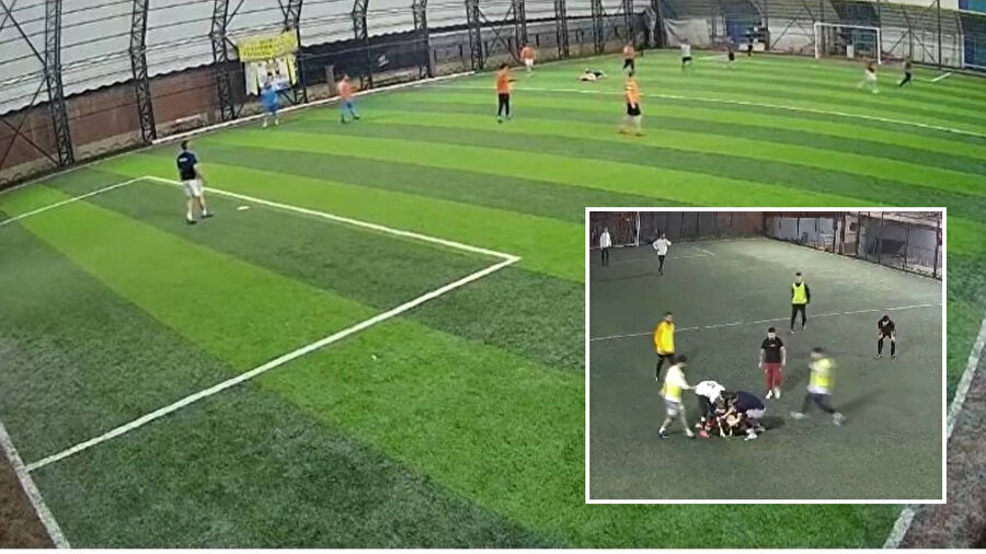 24 yaşındaki Emrullah Furkan Özer halı sahada hayatını kaybetti.