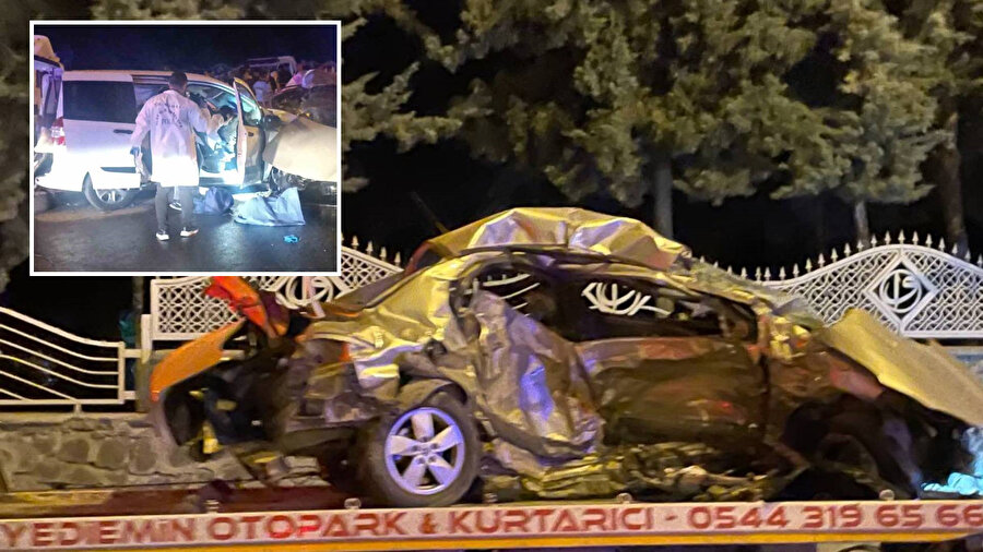 Gaziantep’te feci kaza: İki aracın kafa kafaya çarpıştığı olayda 5 ölü, 2 yaralı