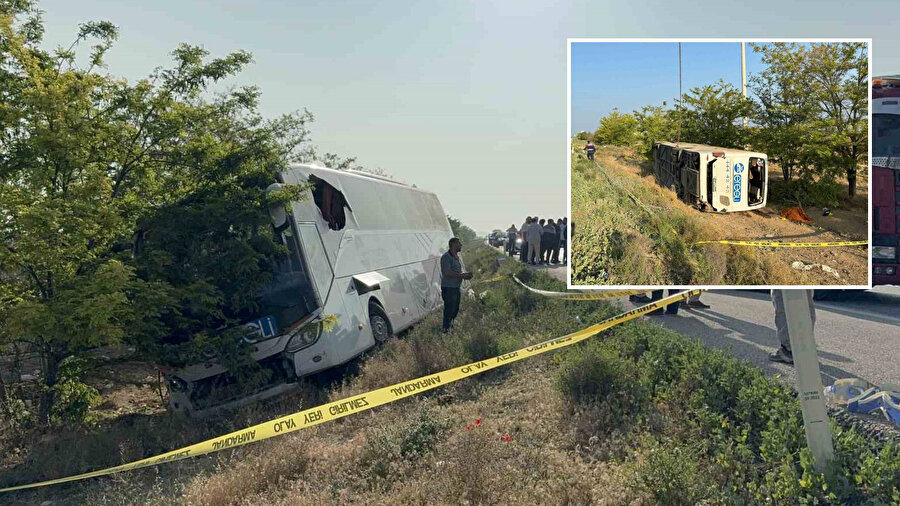Konya’da korkunç kaza: Yolcu otobüsü şarampole devrildi