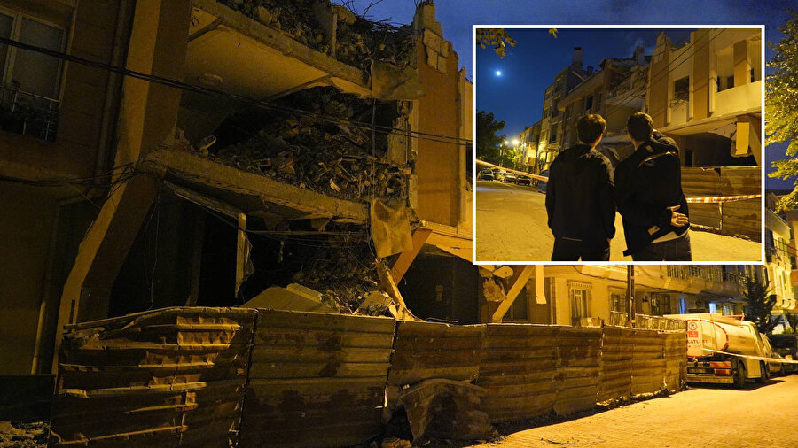 Avcılar'da korku dolu gece: 6 katlı binada kısmi çökme meydana geldi