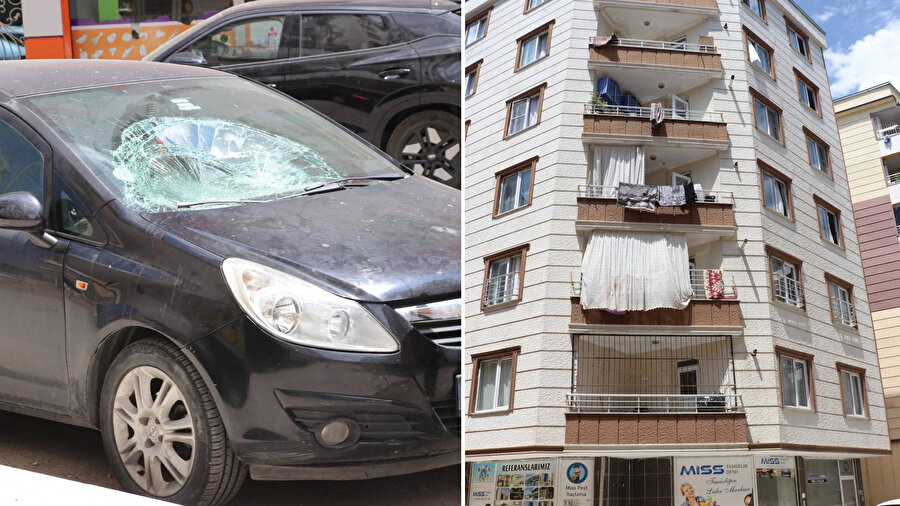 Siirt'te 1,5 yaşındaki çocuğun 5. kattan otomobilin üzerine düştü.