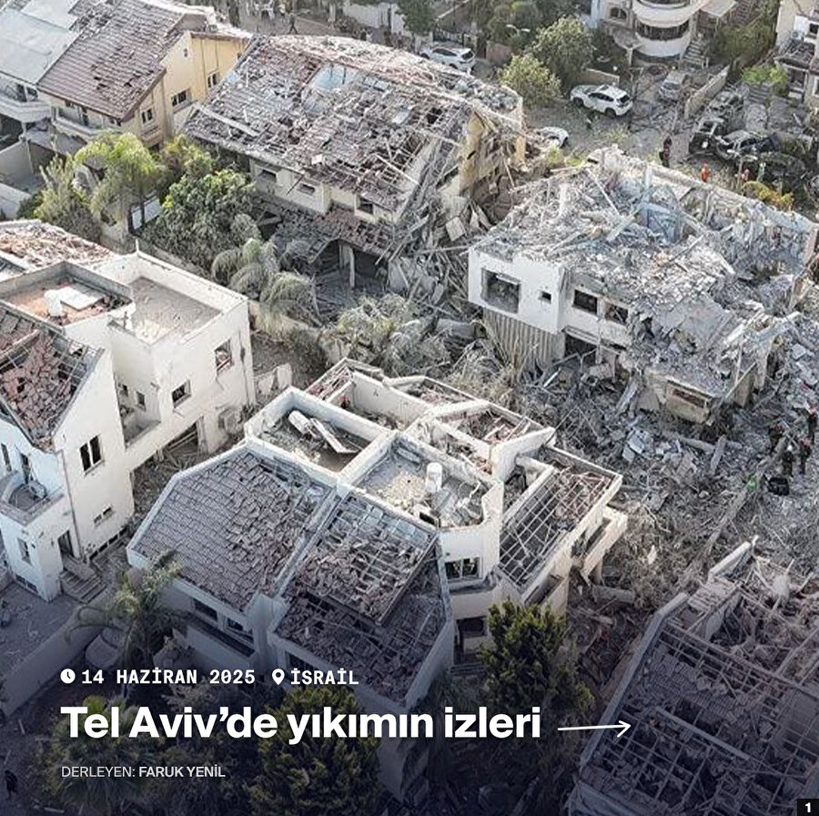 Tel Aviv’de yıkımın izleri